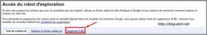 Supprimer une URL de Google