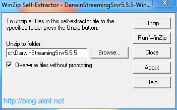 Darwin Streaming Server - Décompression