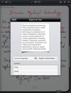 MyScript Notes Mobile