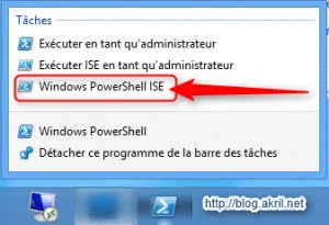 Utilisation de PowerShell ISE dans Windows 7