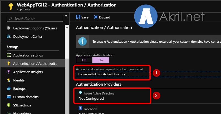 Choix de l'IAM - dans notre cas Azure Active Directory bien sûr