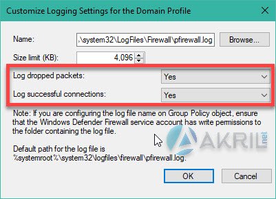 Logs Firewall Windows