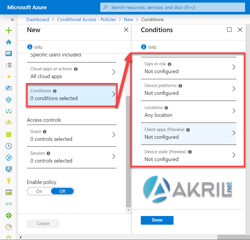 Azure Conditional Access - Conditions