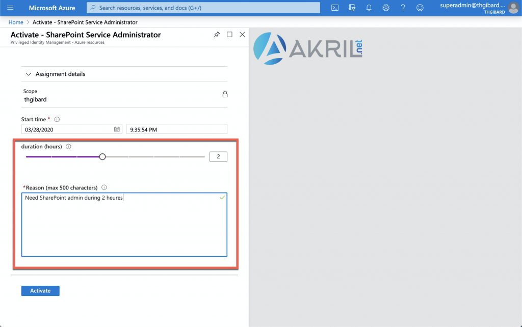 Utilisation de PIM - Privileged Identity Management - 8