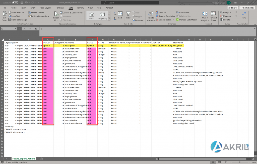 Export les actions de Azure AD Connect (3)