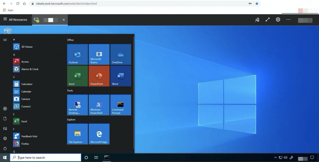 Connection à votre environnement Windows Virtual Desktop