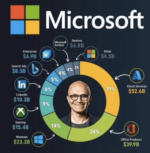 Revenus société Microsoft