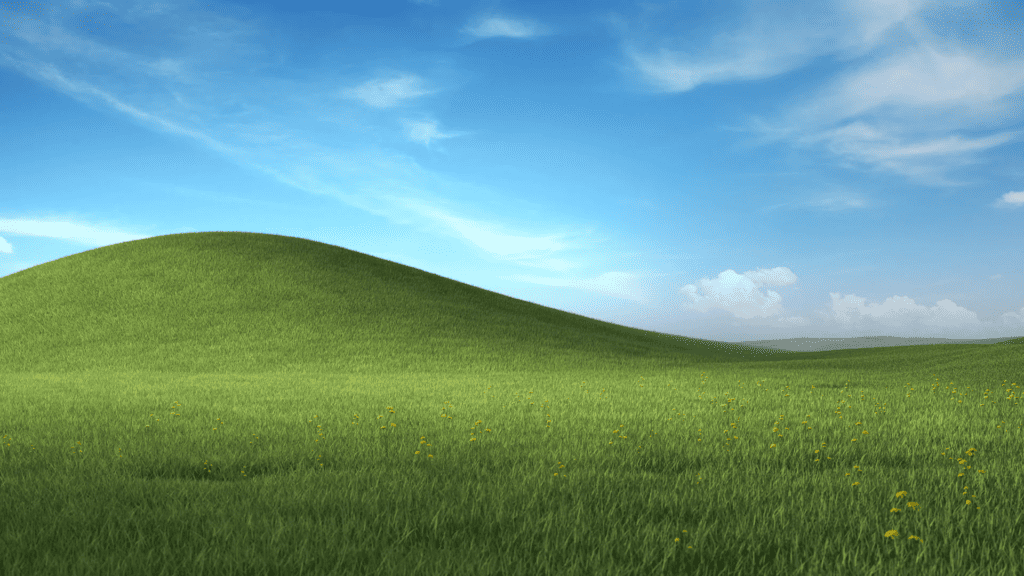 Fond d'écran Bliss de Windows XP modernisé par Microsoft