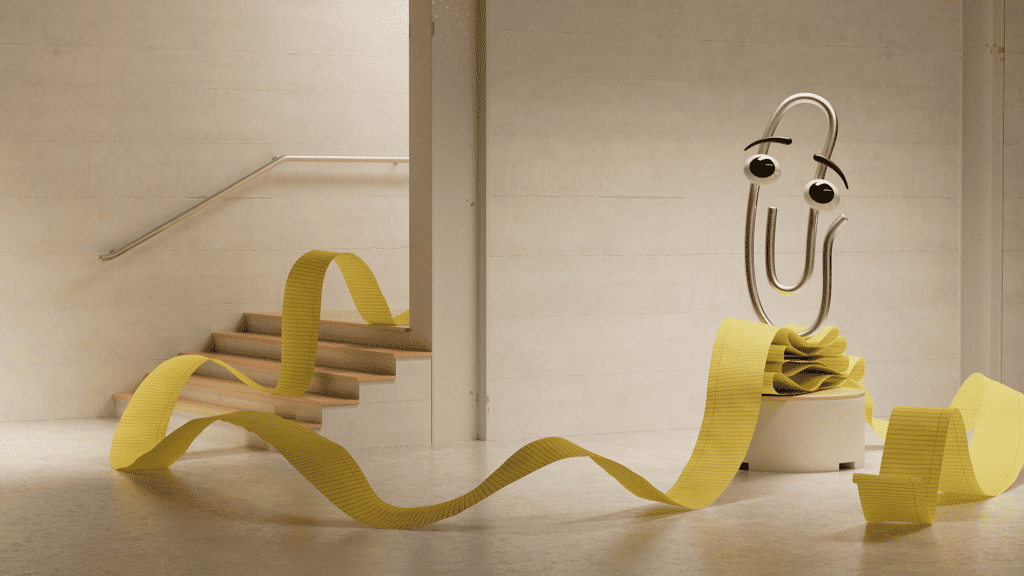 Fond d'écran sur la base de Clippy par MIcrosoft