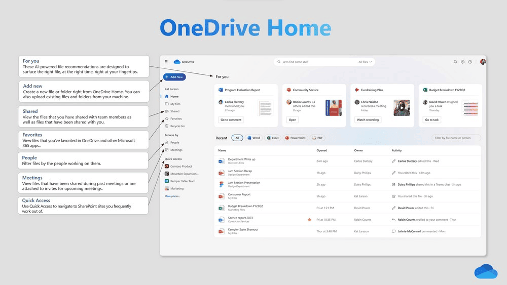 Nouvelle interface de OneDrive - image 1/3