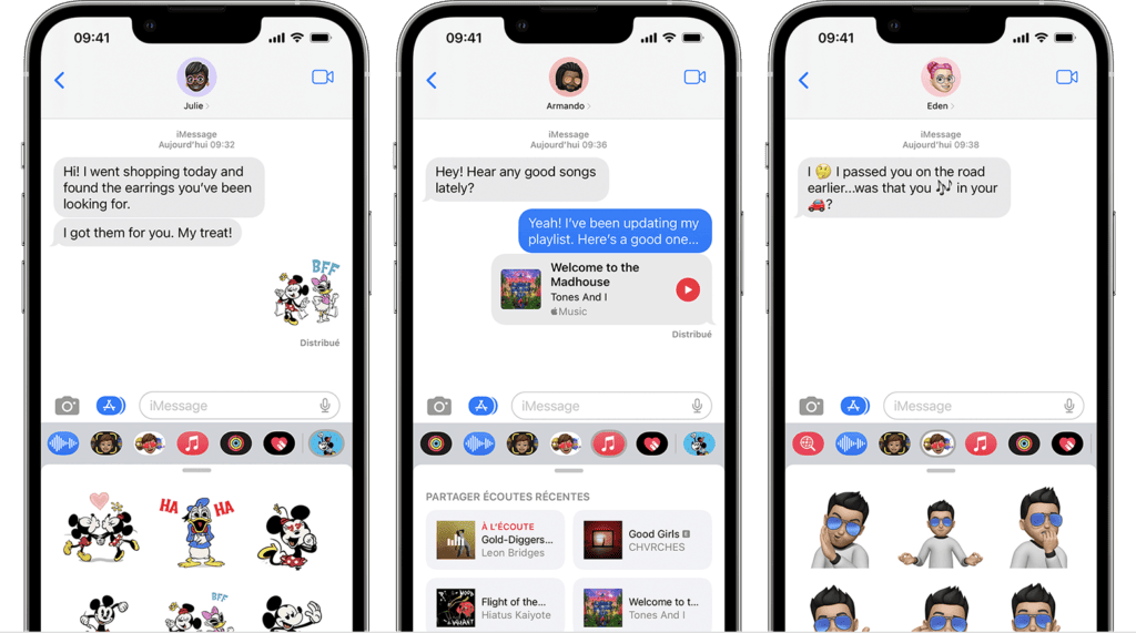 Message iMessage proposée par Apple sur iPhone et iPad
