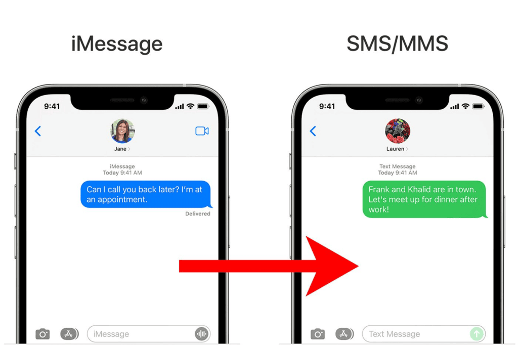 iMessage vs. SMS/MMS sur iPhone