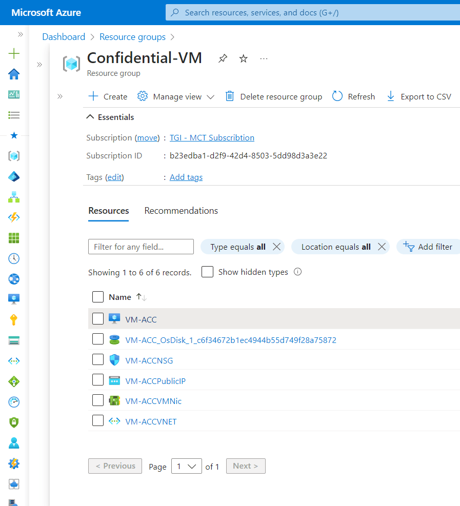 Une VM de type confidentielle sous Ubuntu a été créée avec l'ensemble des éléments pour la gérer. Pour vous y connecter, récupérez l'adresse IP publique.