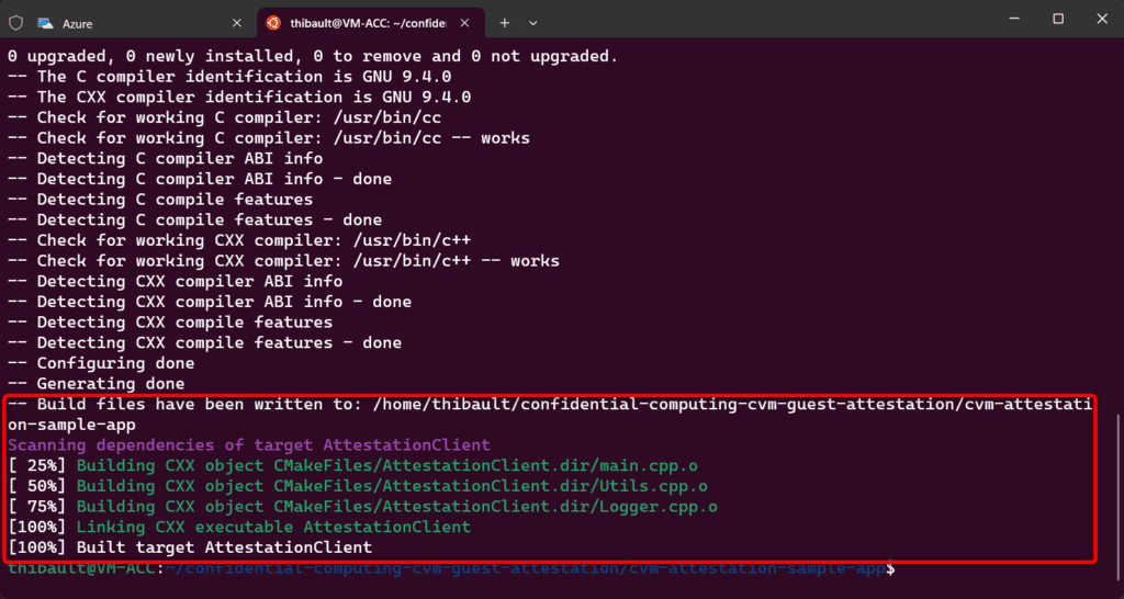 Installation de l'outil Microsoft Azure Attestation sur une VM Linux (Ubuntu)