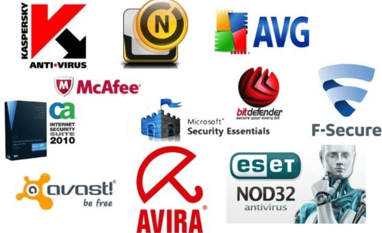 Antivirus du marché : Kaspersky, AVG, McAfee, Avast, Bitdefender.
