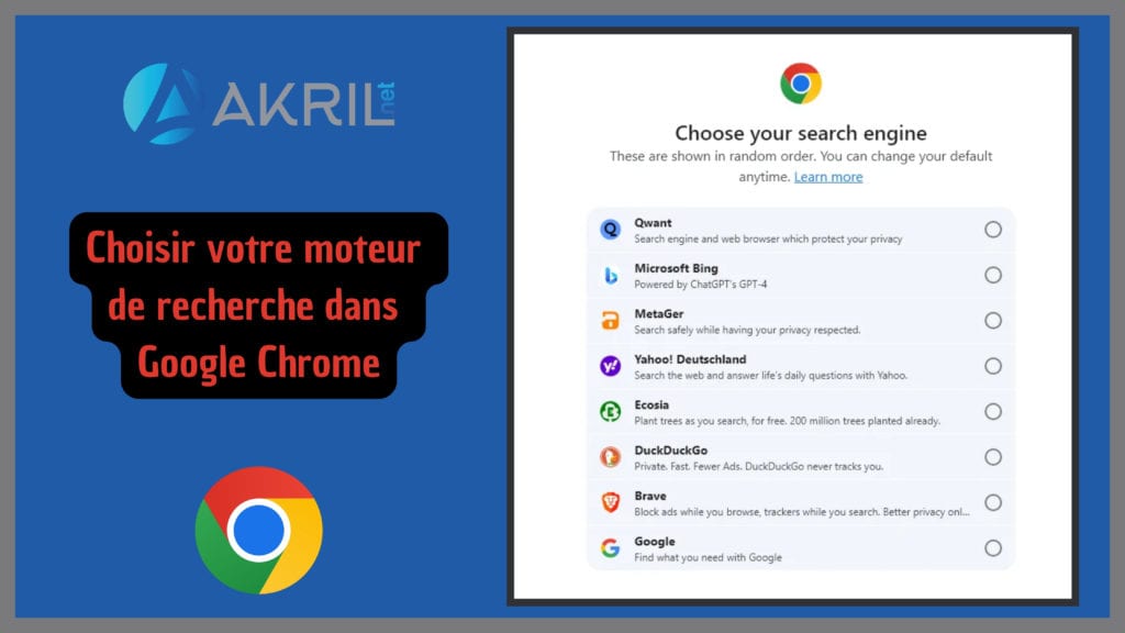 Chrome : Google contraint de laisser le choix du moteur de recherche aux utilisateurs