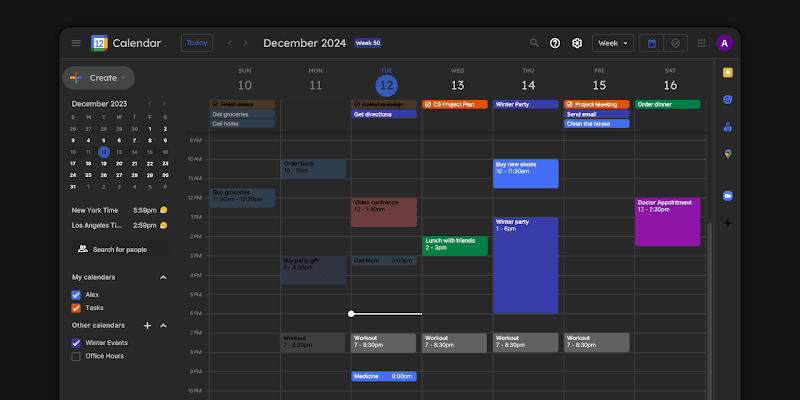 Google Calendar évolue : le mode sombre arrive