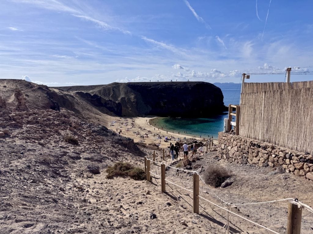 Plage de Papagayo - Escalier pour y accéder