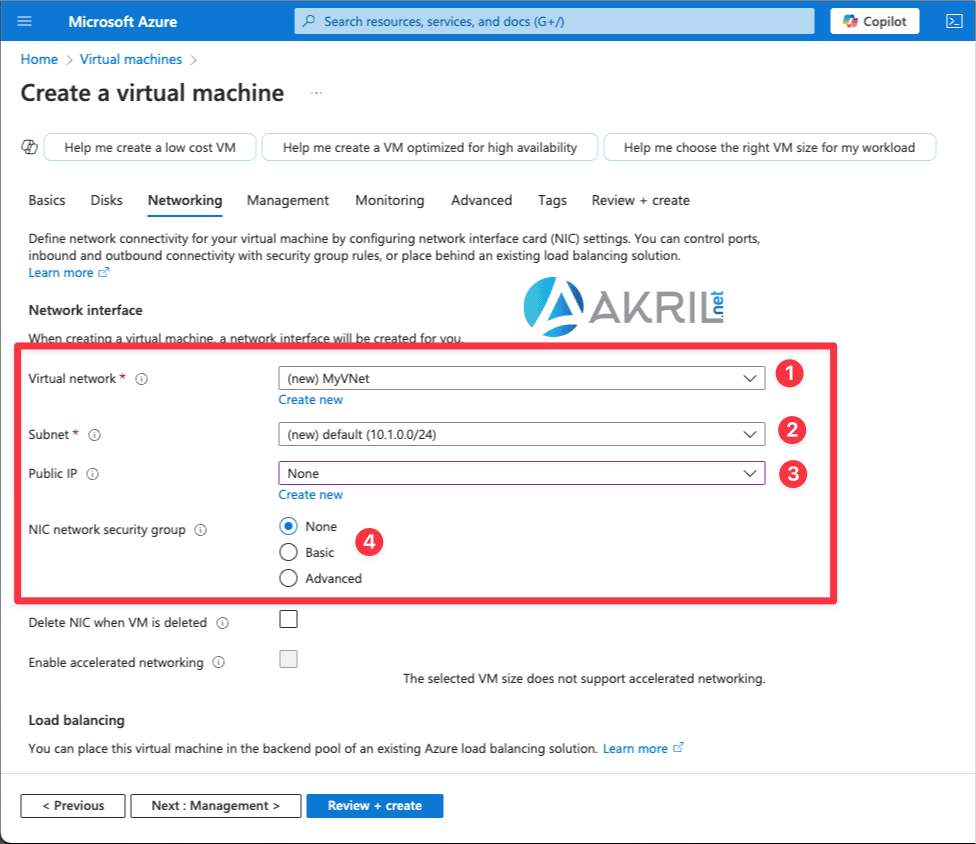 Notez bien votre Virtual Network nous allons beaucoup l'utiliser ensuite