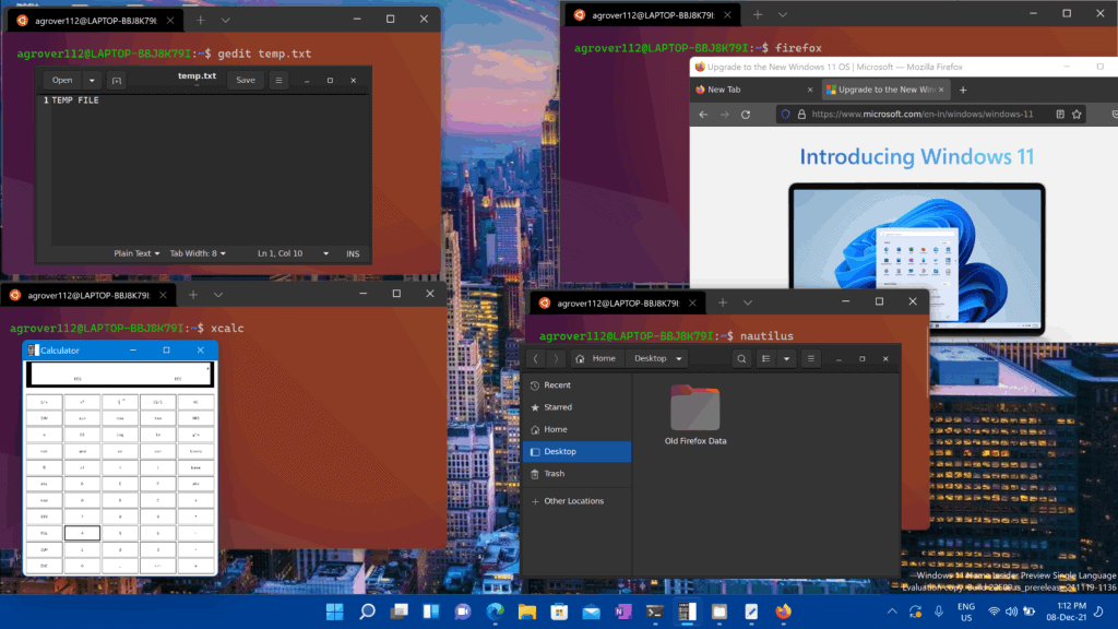 Aperçu du fonctionnement de WSL dans windows 11