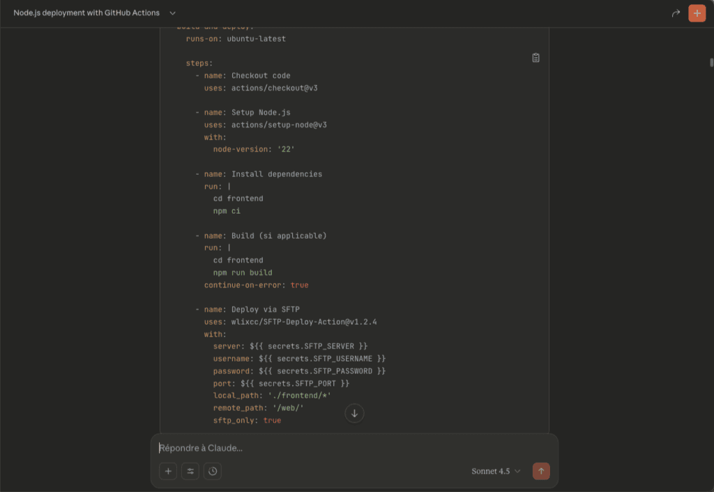 Demander à Claude de vous aider à déployer en Node.JS - Image d'illustration