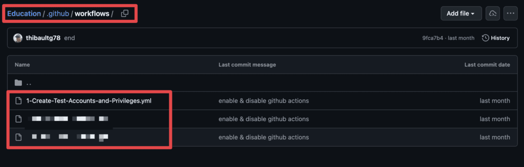 Aperçu de notre workflow github Action