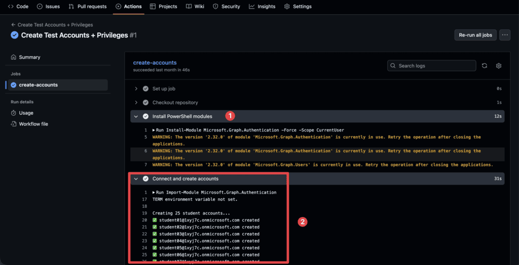 Suivi de l'exécution de notre workflow GitHub Actions