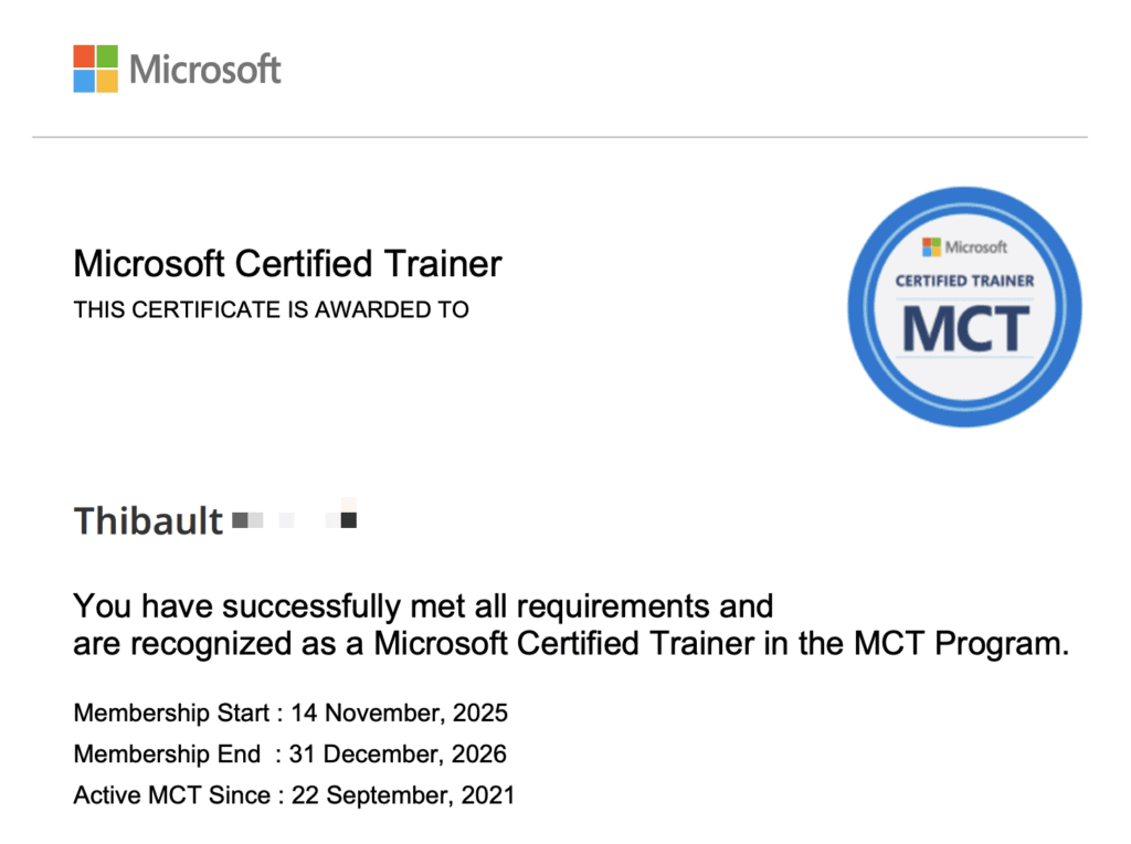 Confirmation de renouvellement de MCT