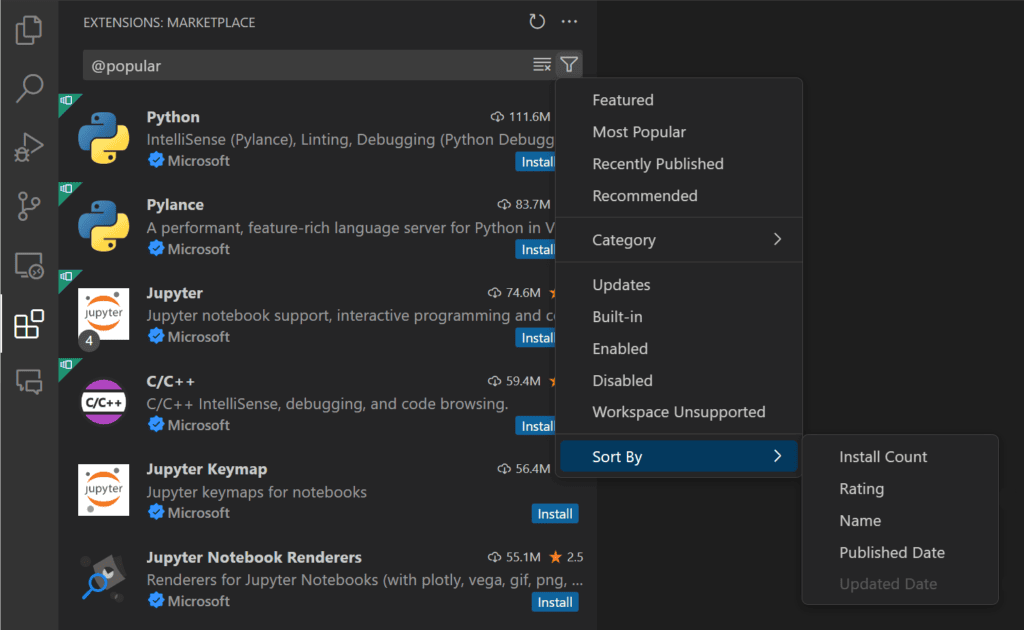 Extensions VS Code
