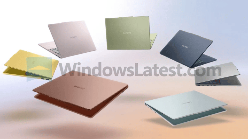 Des images du futur portable coloré de Lenovo. Baptisé IdeaPad Vibe, il vise directement le MacBook Neo d’Apple.